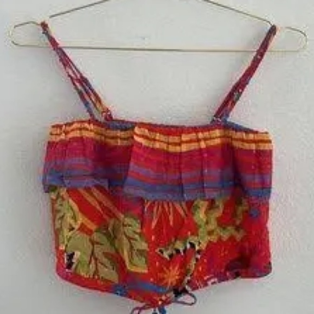 NWT- Farm Rio Magic Forest Crop Top  OBO - Picture 2 of 7